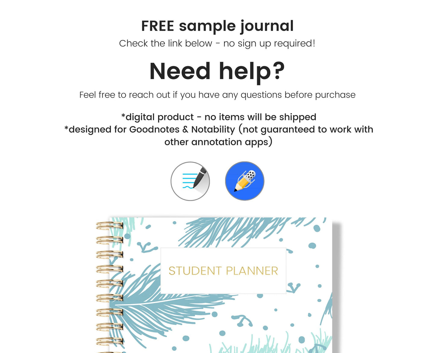 Student Planner | Academic Planner for Students | Undated Digital Student Planner