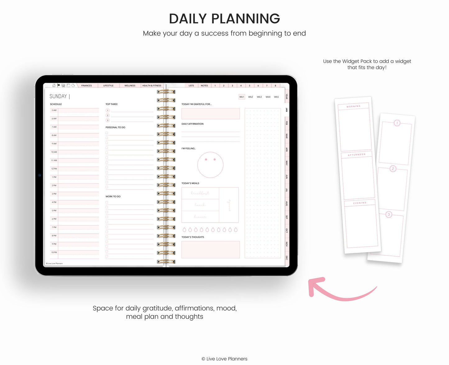 Undated Digital Planner Goodnotes