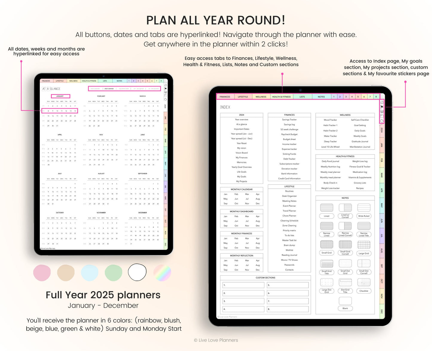 2025 Digital Planner (Portrait)