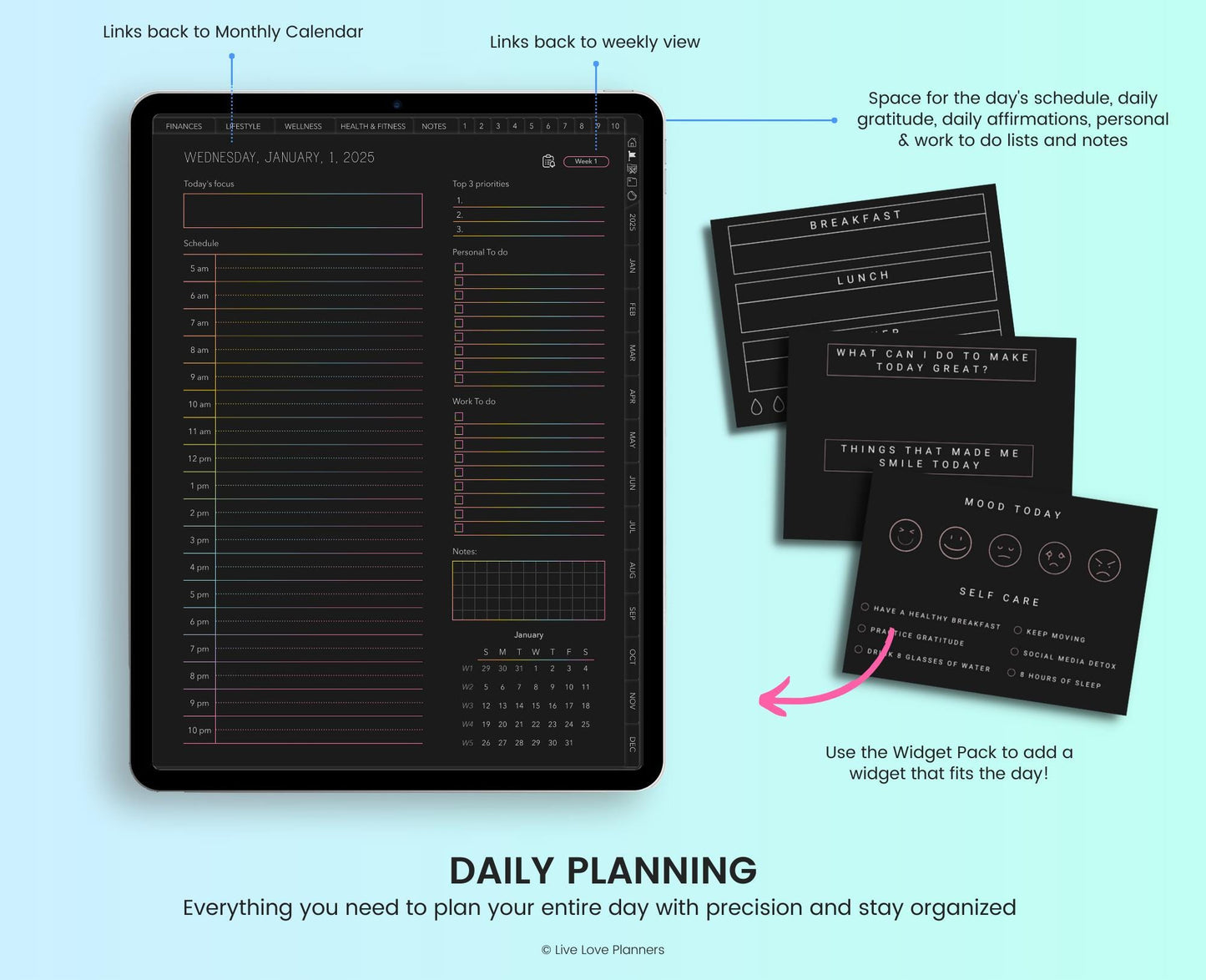 2025 Dark Mode Planner