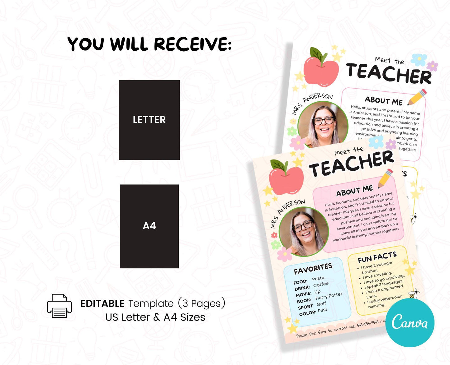 Meet the Teacher Template - Editable Classroom Intro