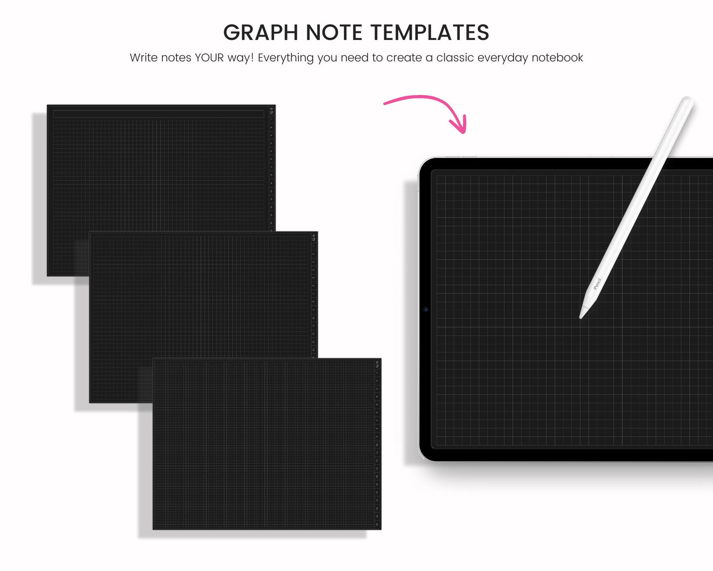 Dark Mode Landscape Digital Notebook