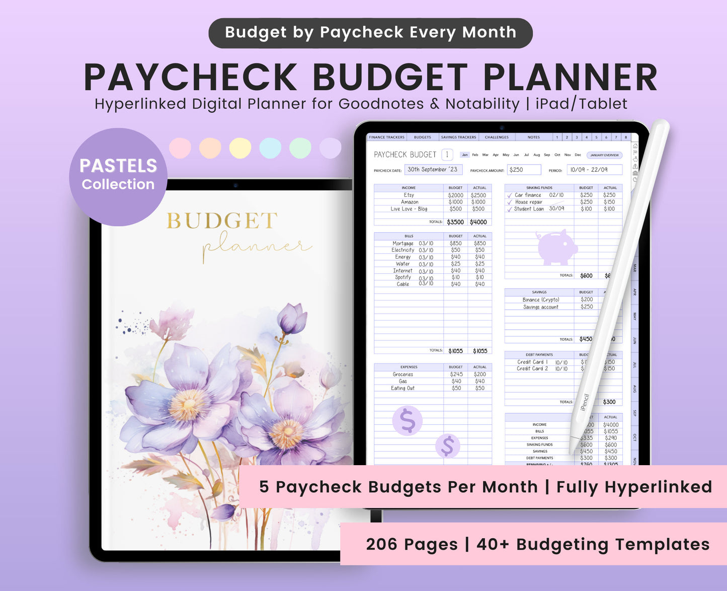 Paycheck Budget (Pastels)