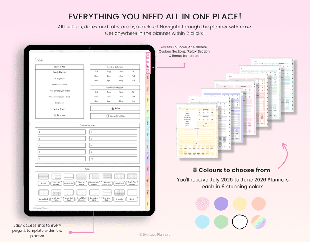 Mid Year July 2025 to June 2026 ADHD Planner