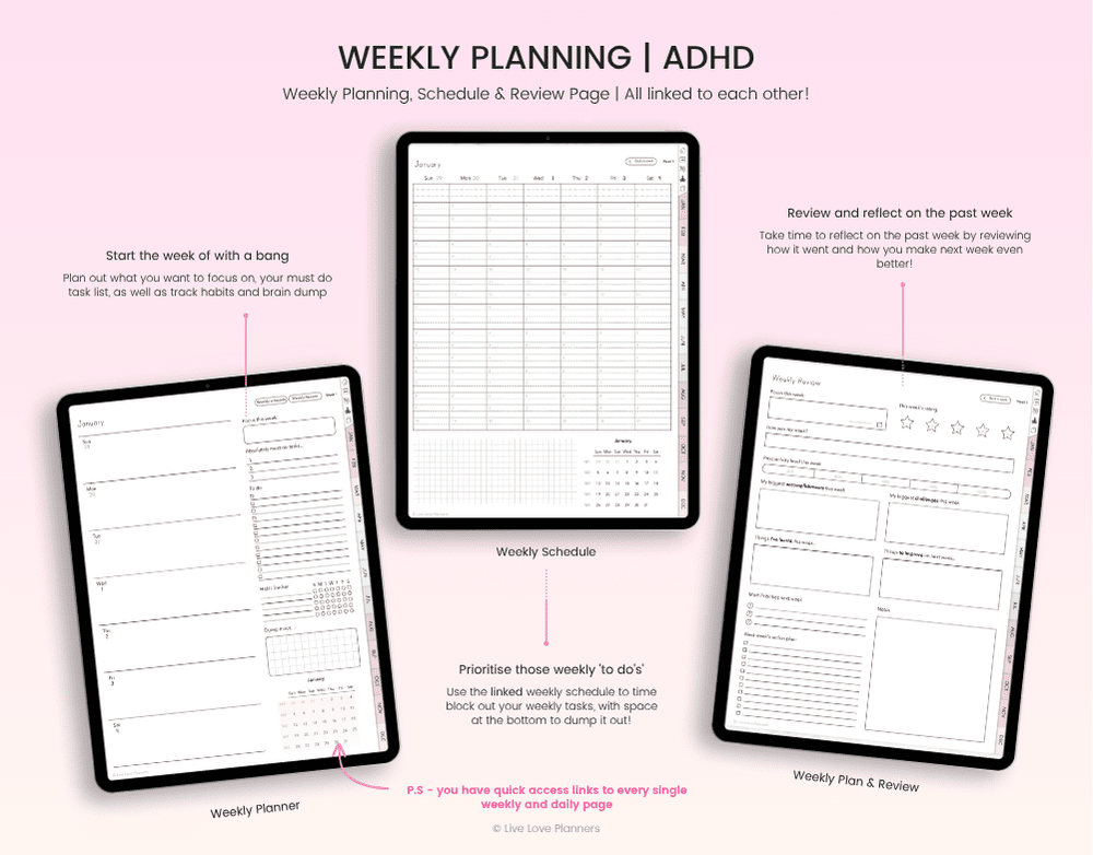 Mid Year July 2025 to June 2026 ADHD Planner