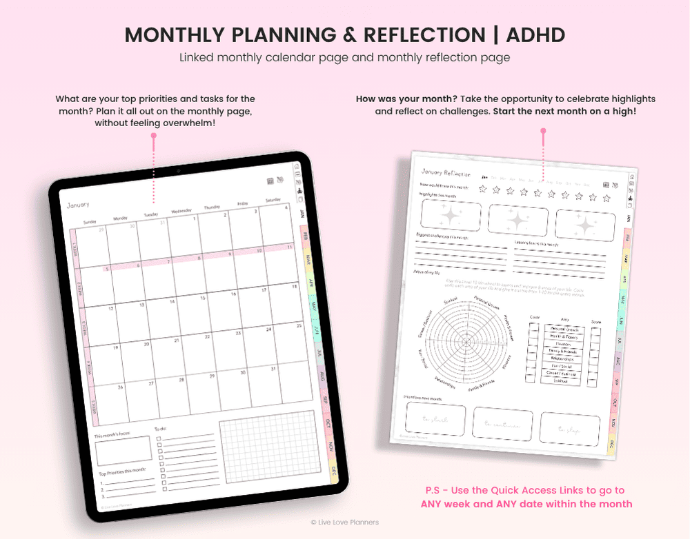 Mid Year July 2025 to June 2026 ADHD Planner