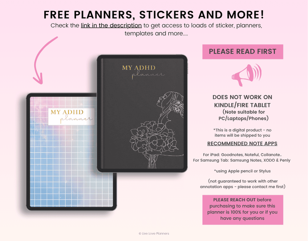 Mid Year July 2025 to June 2026 ADHD Planner