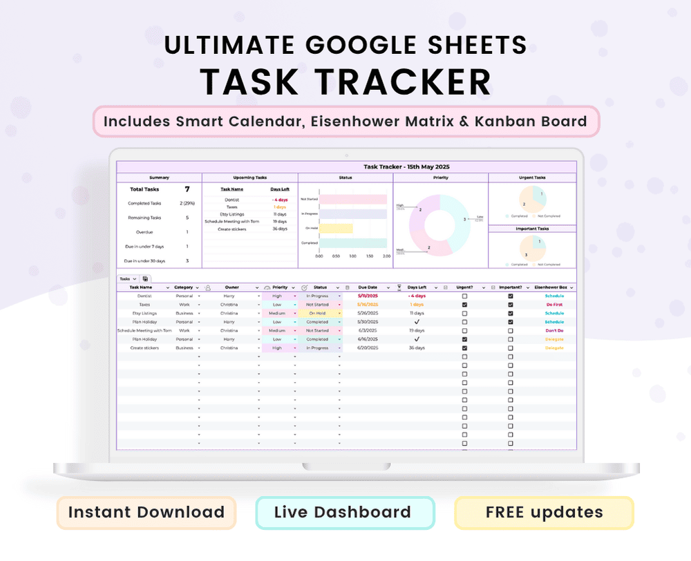 Task Tracker for Google Sheets