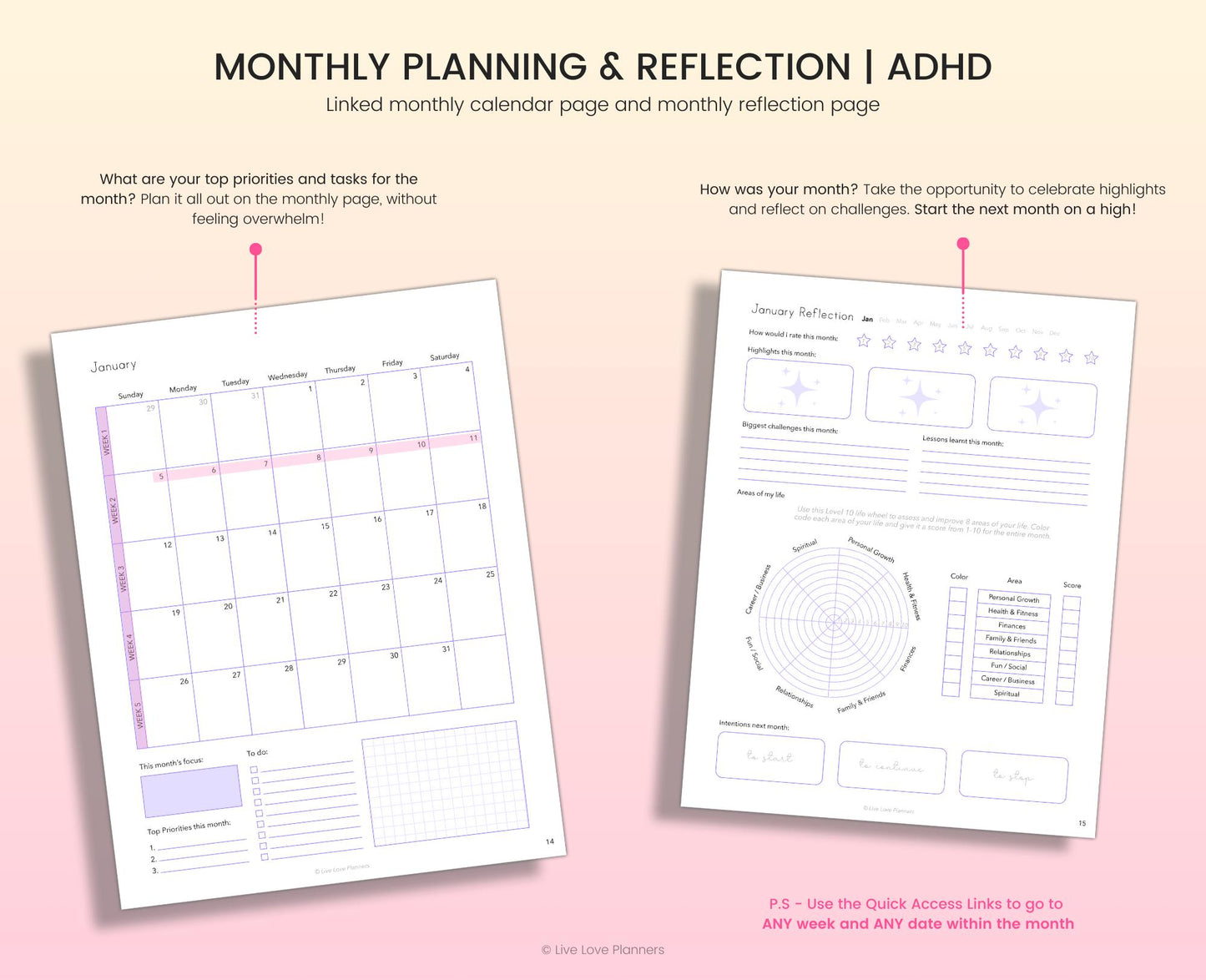 Printable ADHD planner