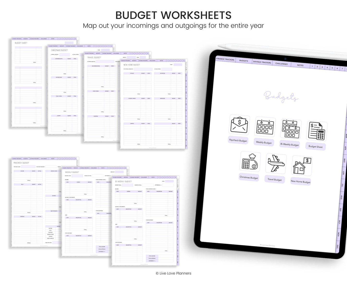Digital Budget Planner (Pastels)
