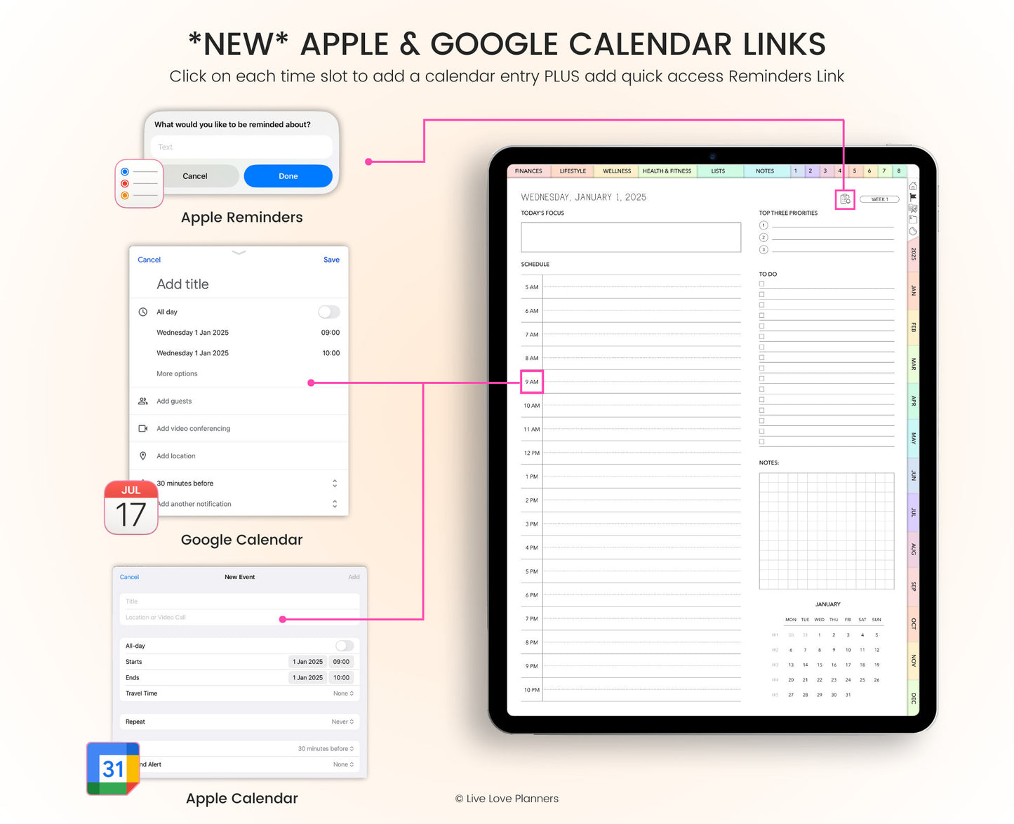 2025 Digital Planner (Portrait)