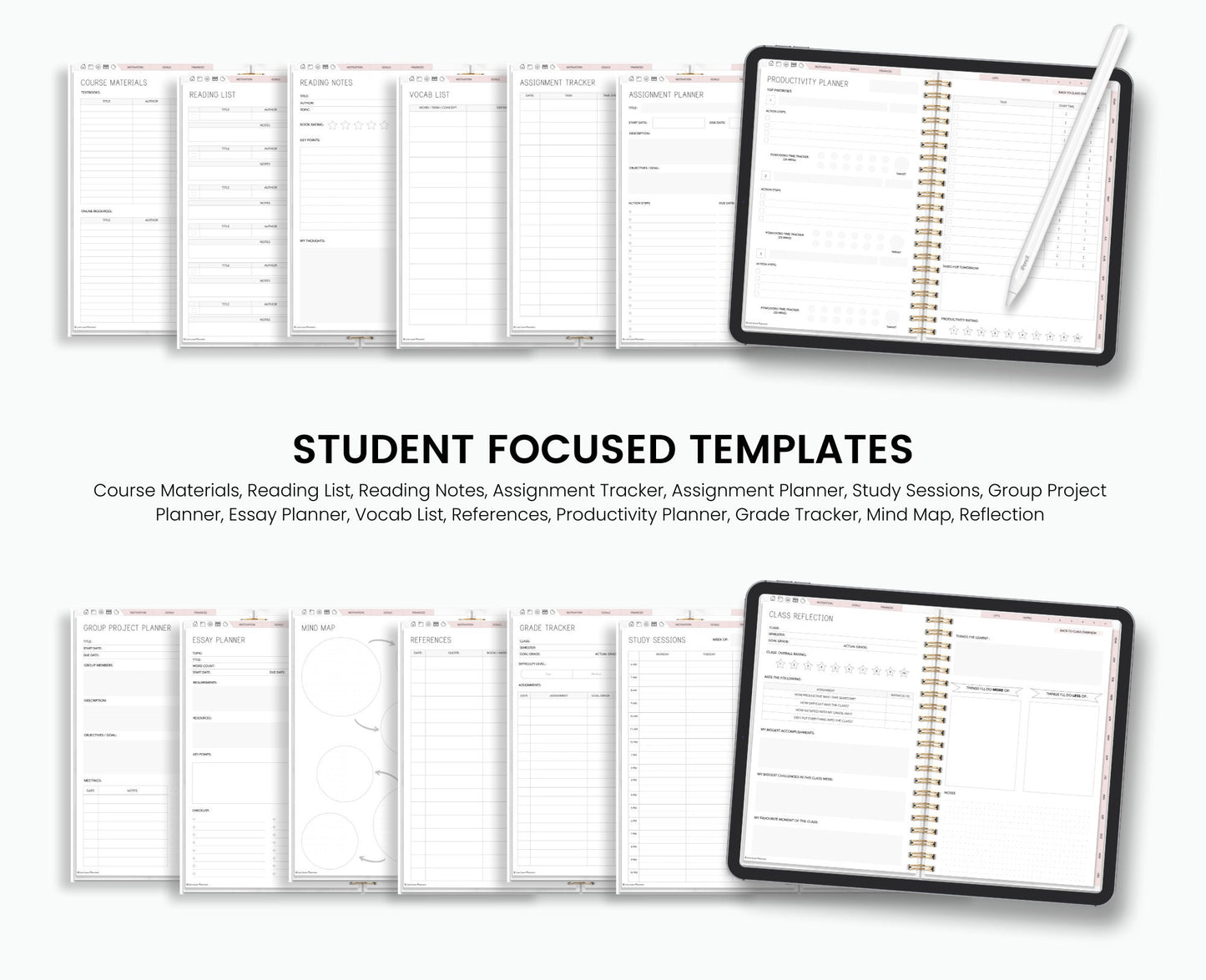 Student Planner | Academic Planner for Students | Undated Digital Student Planner