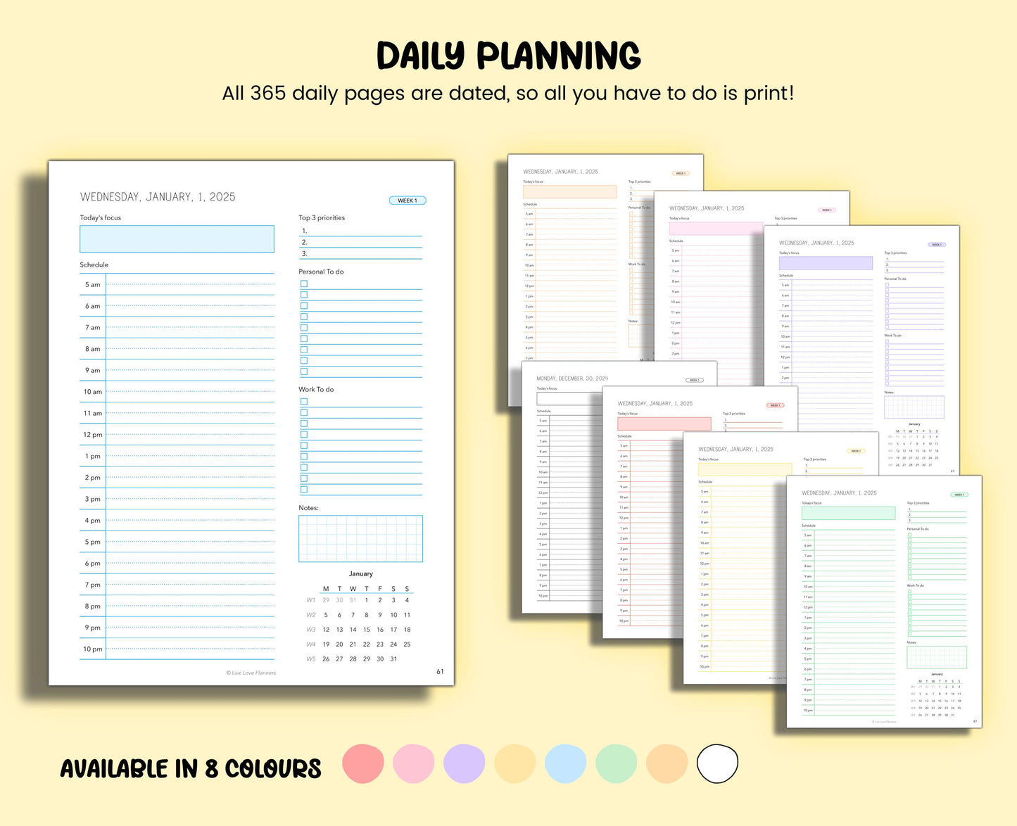 2025 Planner Printable