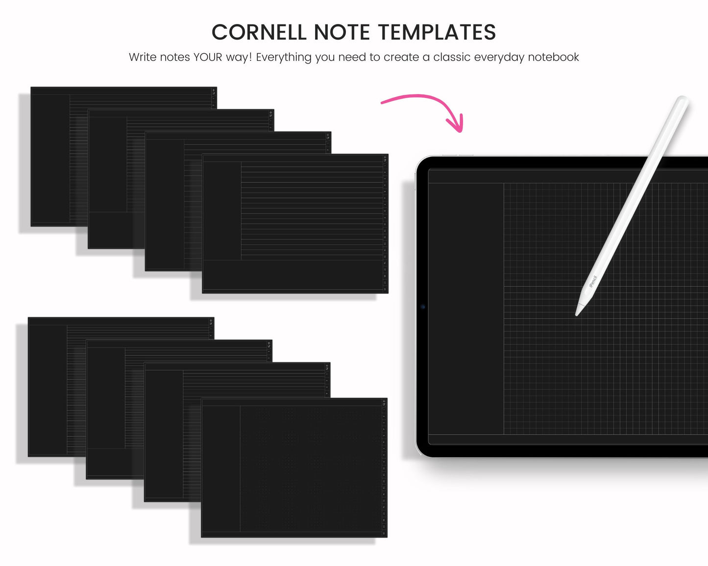 Dark Mode Landscape Digital Notebook