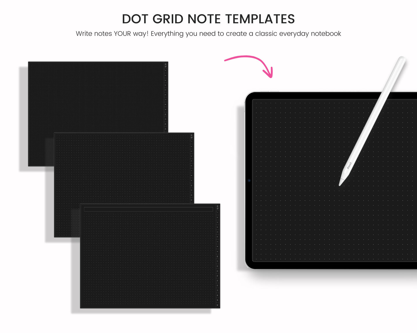Dark Mode Landscape Digital Notebook