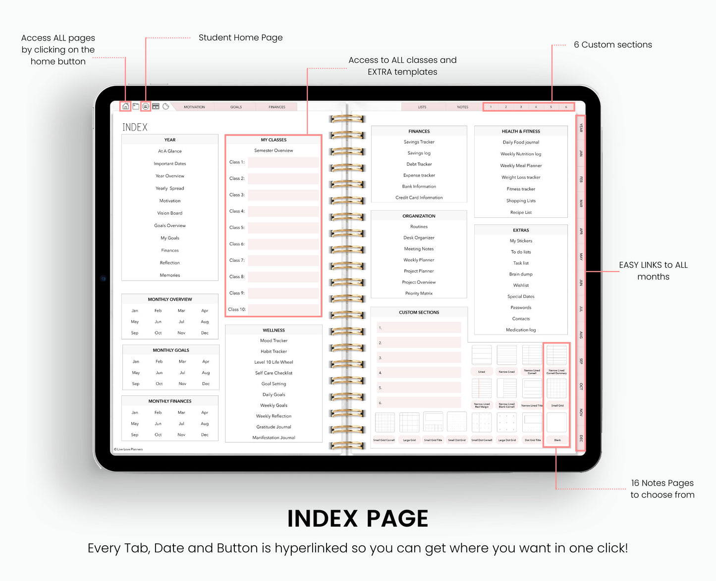 Student Planner | Academic Planner for Students | Undated Digital Student Planner