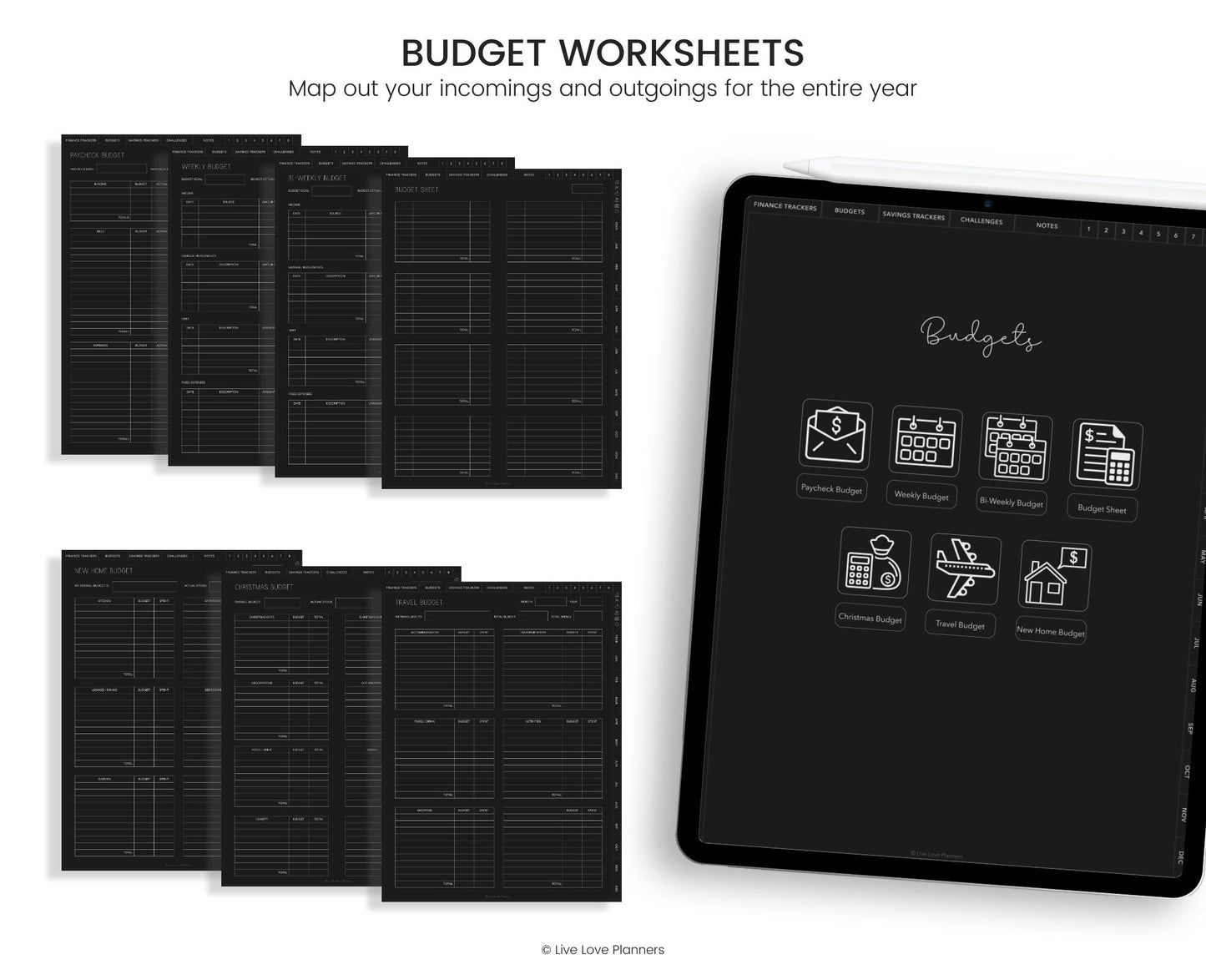 Paycheck Budget (Dark Mode)
