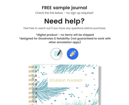Student Planner | Academic Planner for Students | Undated Digital Student Planner