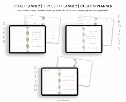 Undated Digital Planner Goodnotes