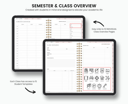 Student Planner | Academic Planner for Students | Undated Digital Student Planner