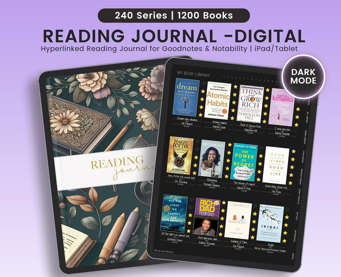 Reading Journal (Dark Mode)