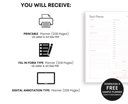 Printable ADHD planner