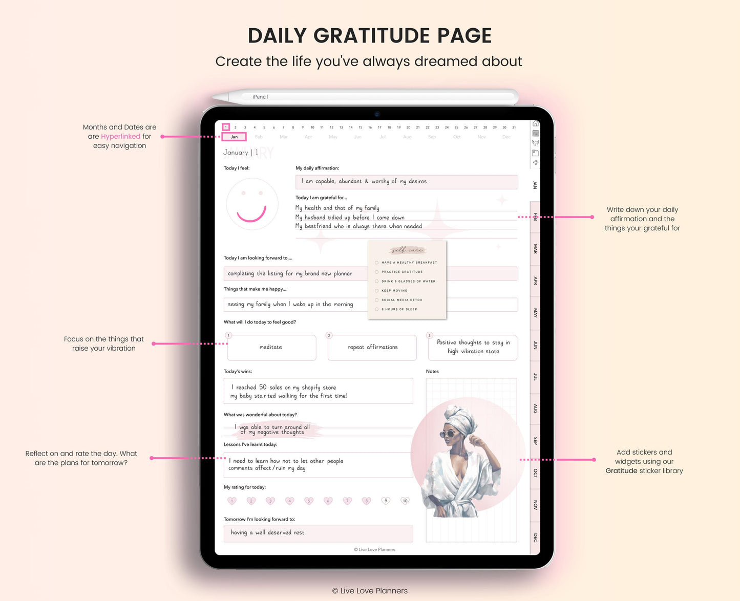 Digital Gratitude Journal (Portrait)