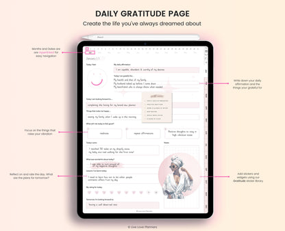 Digital Gratitude Journal (Portrait)
