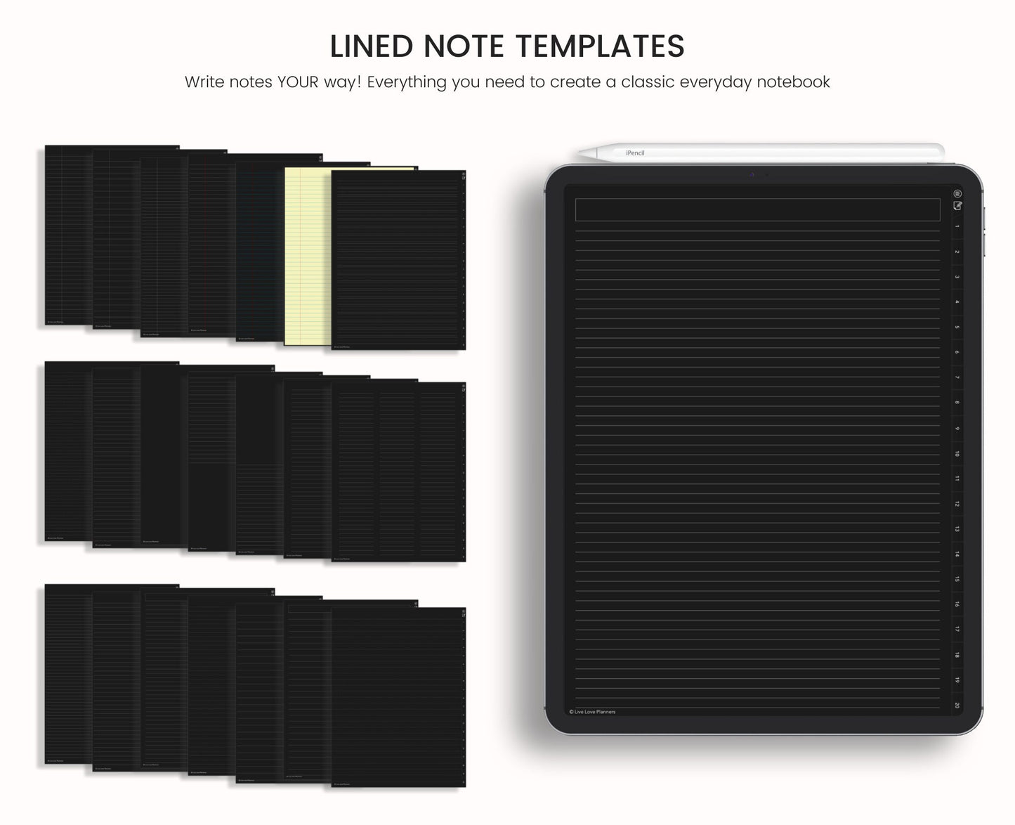 Dark Mode Digital Notebook