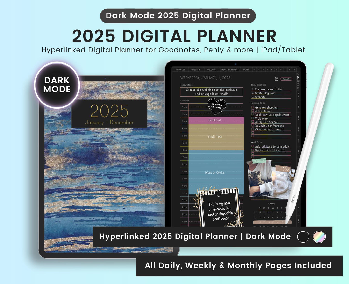 2025 Dark Mode Planner