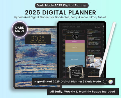 2025 Dark Mode Planner