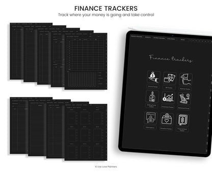 Digital Dark Mode Budget Planner