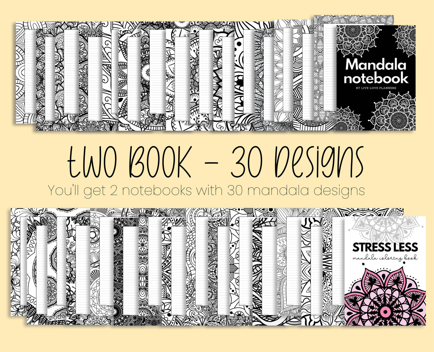 Mandala Coloring Book & Notebook