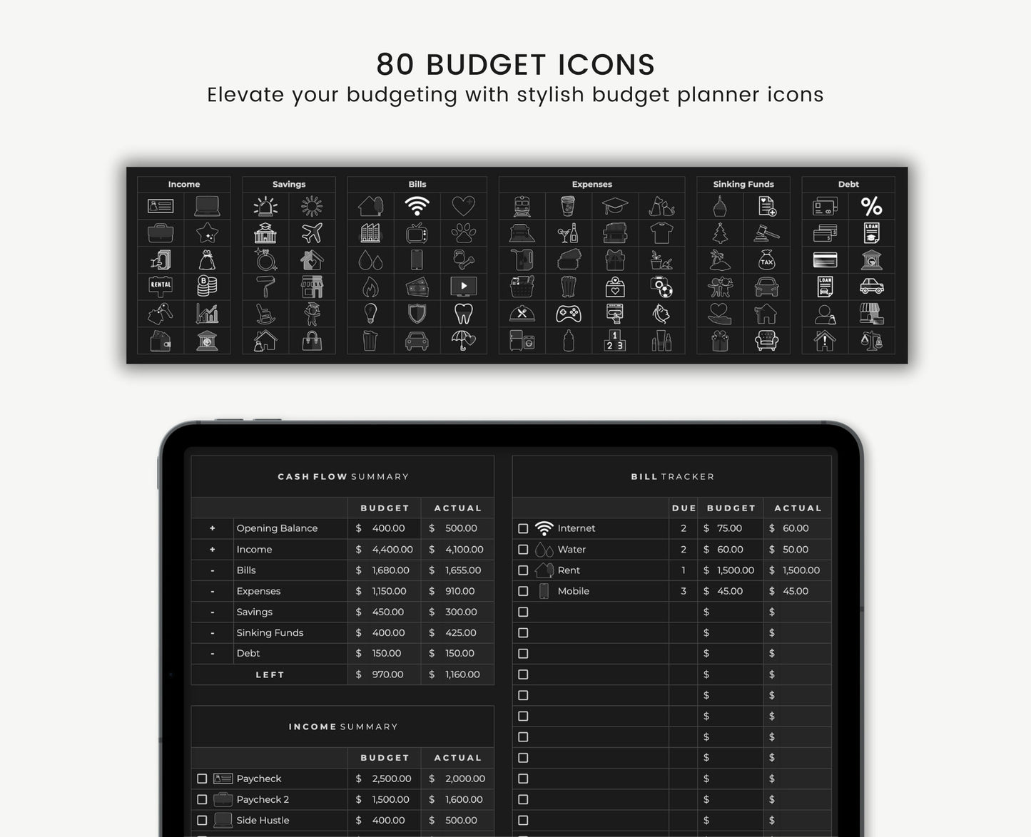 Budget Planner for Google Sheets - Weekly
