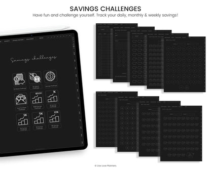 Digital Dark Mode Budget Planner