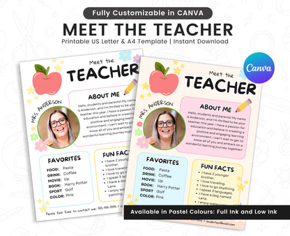 Meet the Teacher Template - Editable Classroom Intro