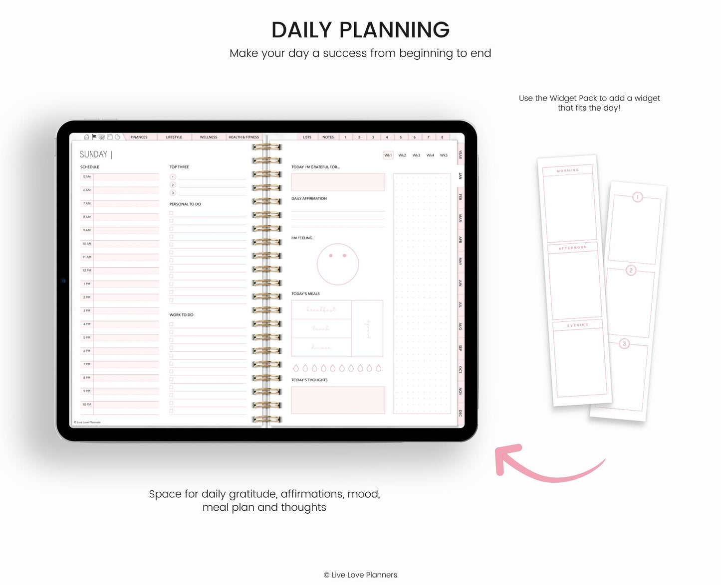 Undated Digital Planner | Hyperlinked Digital Planner | GoodNotes Planner | Notability Planner | iPad Planner | Undated Planner | Daily