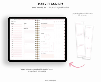 Undated Digital Planner | Hyperlinked Digital Planner | GoodNotes Planner | Notability Planner | iPad Planner | Undated Planner | Daily
