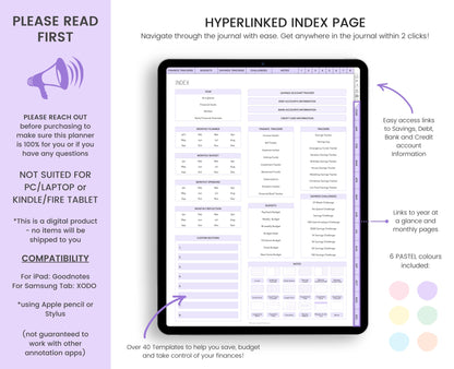 Digital Budget Planner (Pastels)