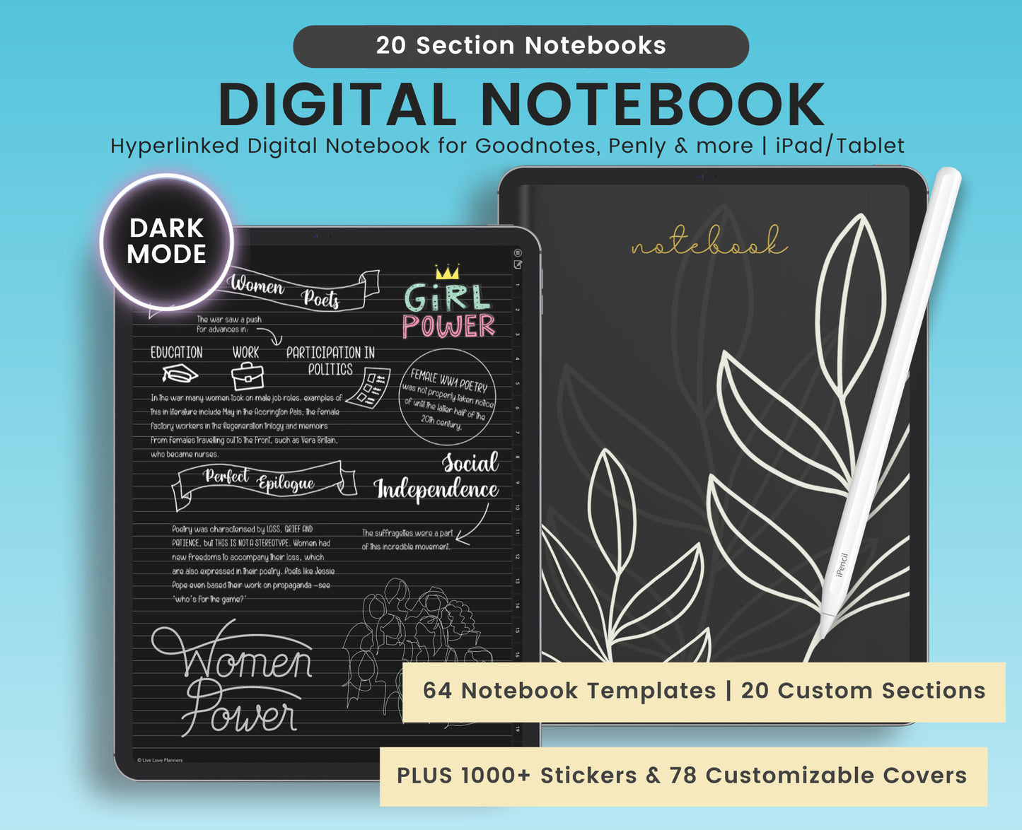 Dark Mode Digital Notebook
