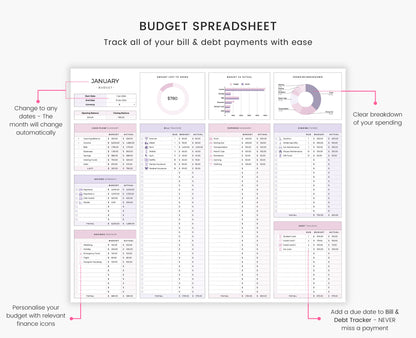 Budget Planner for Google Sheets - Weekly