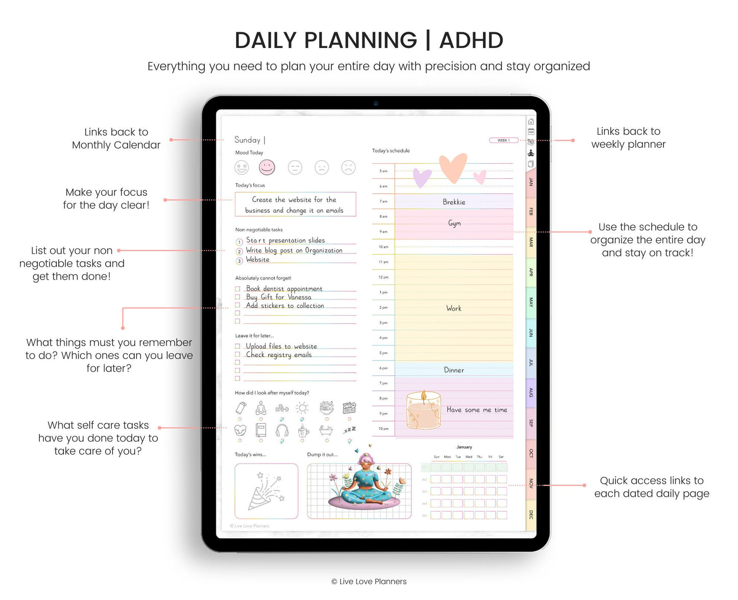 ADHD Undated Digital Planner
