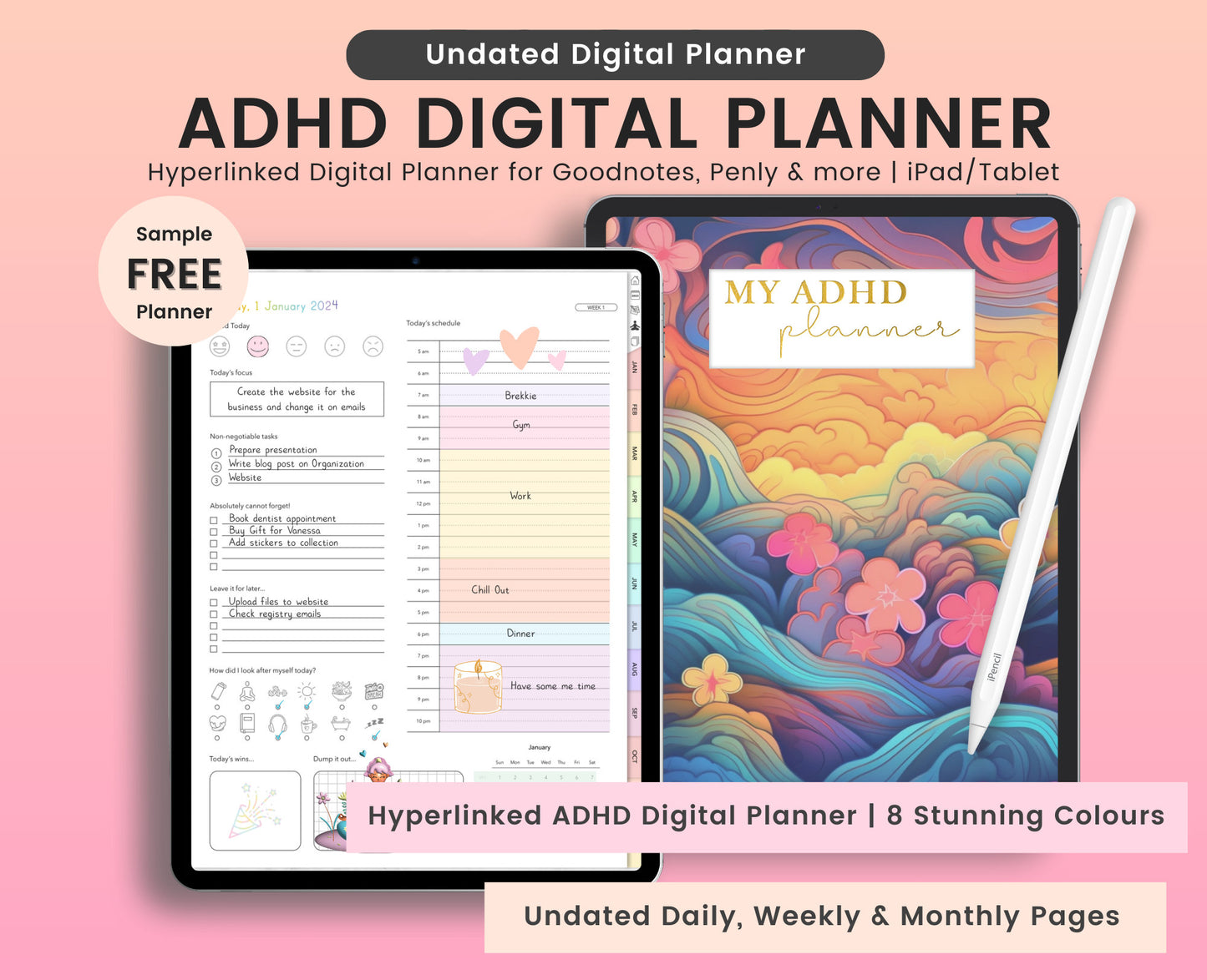 ADHD Undated Digital Planner