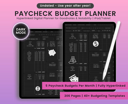 Paycheck Budget (Dark Mode)