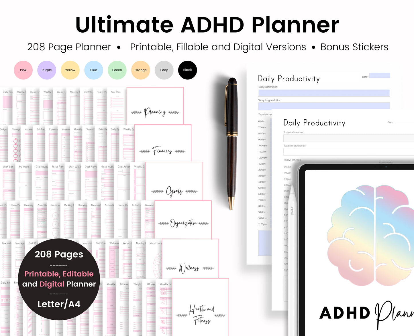 Printable ADHD planner