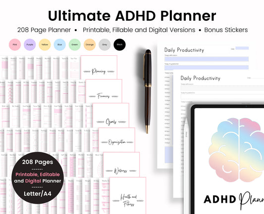 Printable ADHD planner