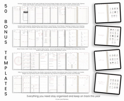 Undated Digital Planner Goodnotes