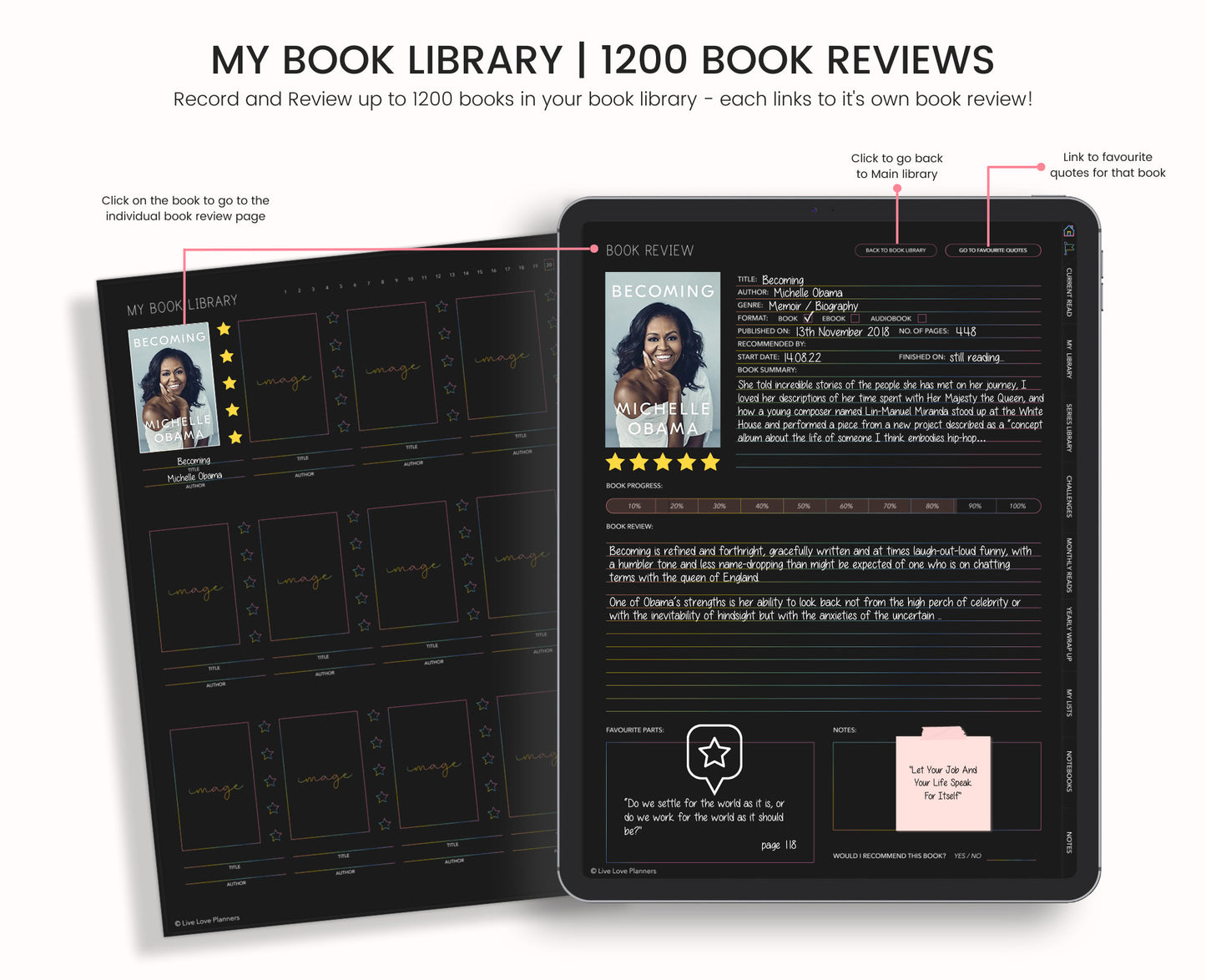 Reading Journal (Dark Mode)
