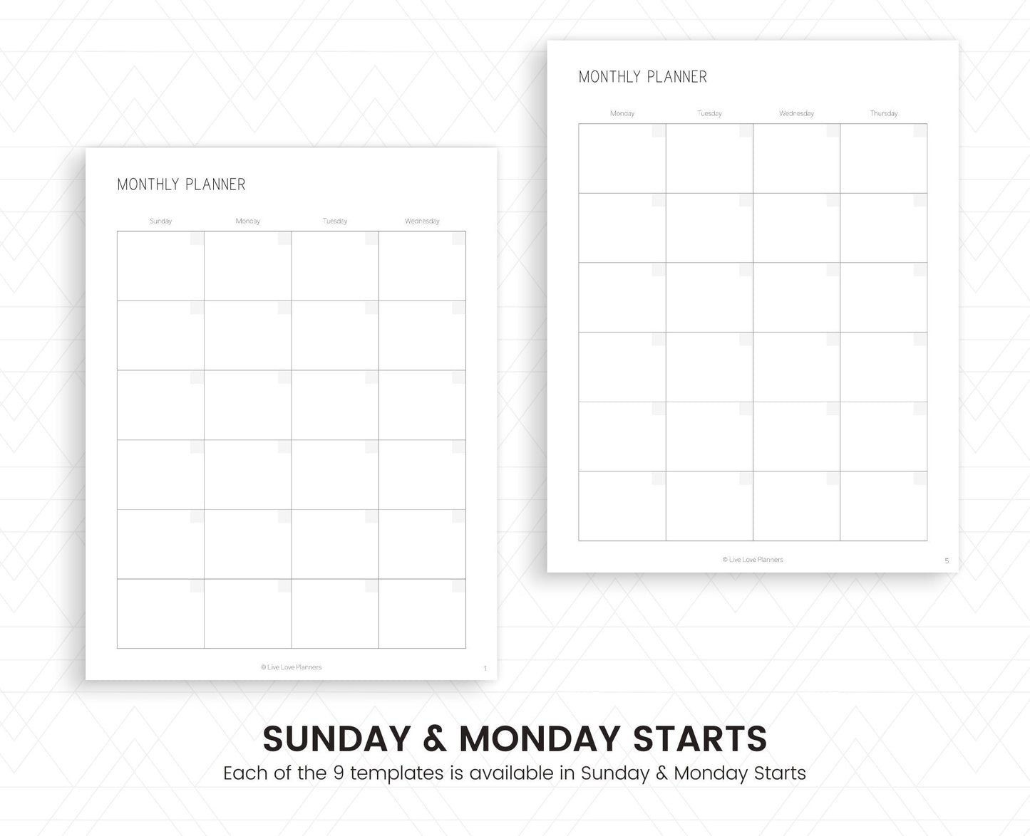 Printable Monthly planner
