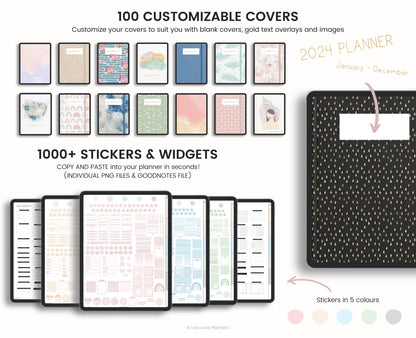 Undated Digital Planner Goodnotes